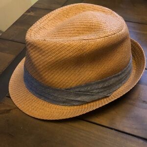 Stylish Tan Fedora with Blue Band large extra large